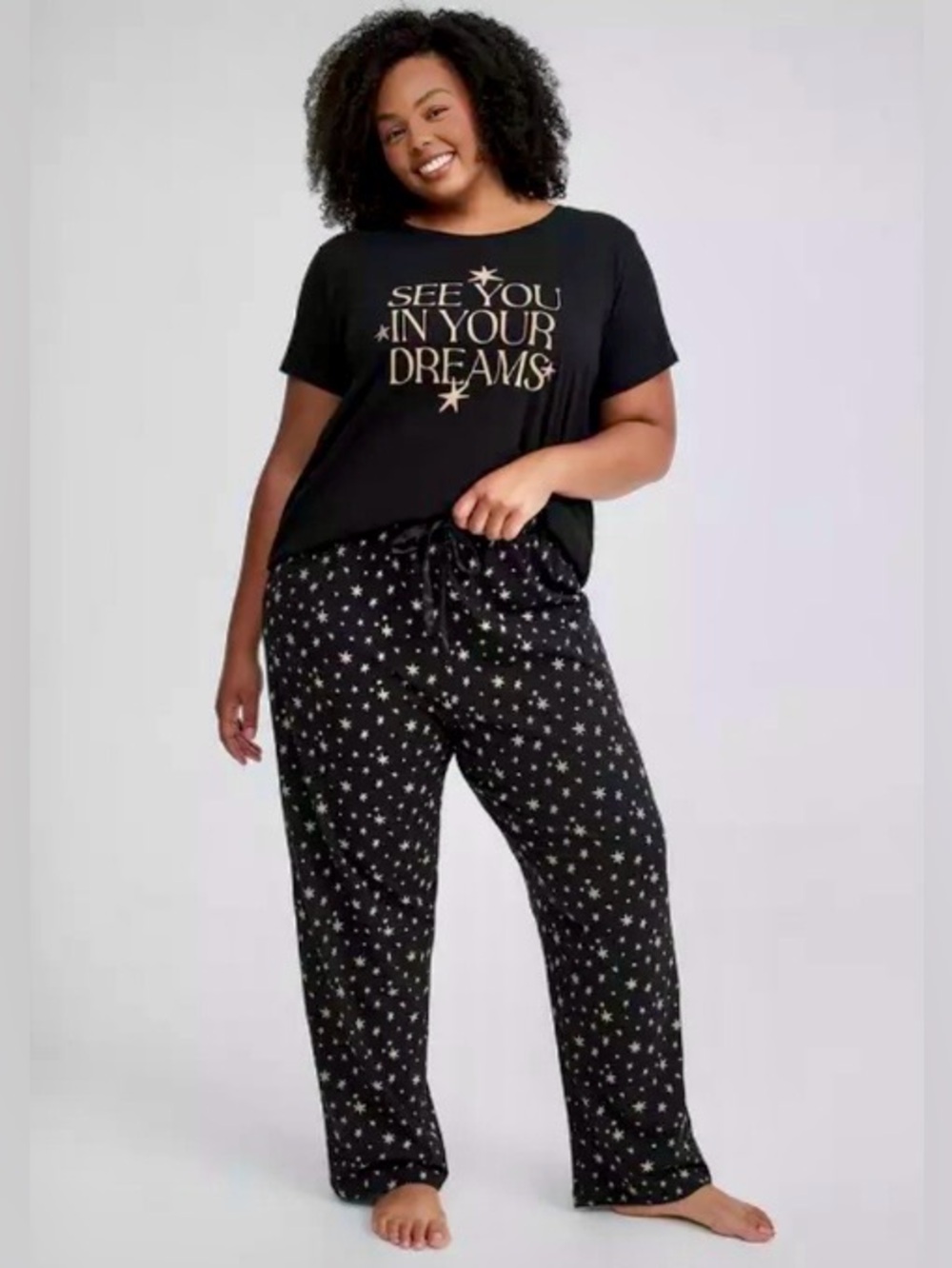 torrid Black See You In Your Dreams Two-Piece Pajama Set - Size 2X - EUC